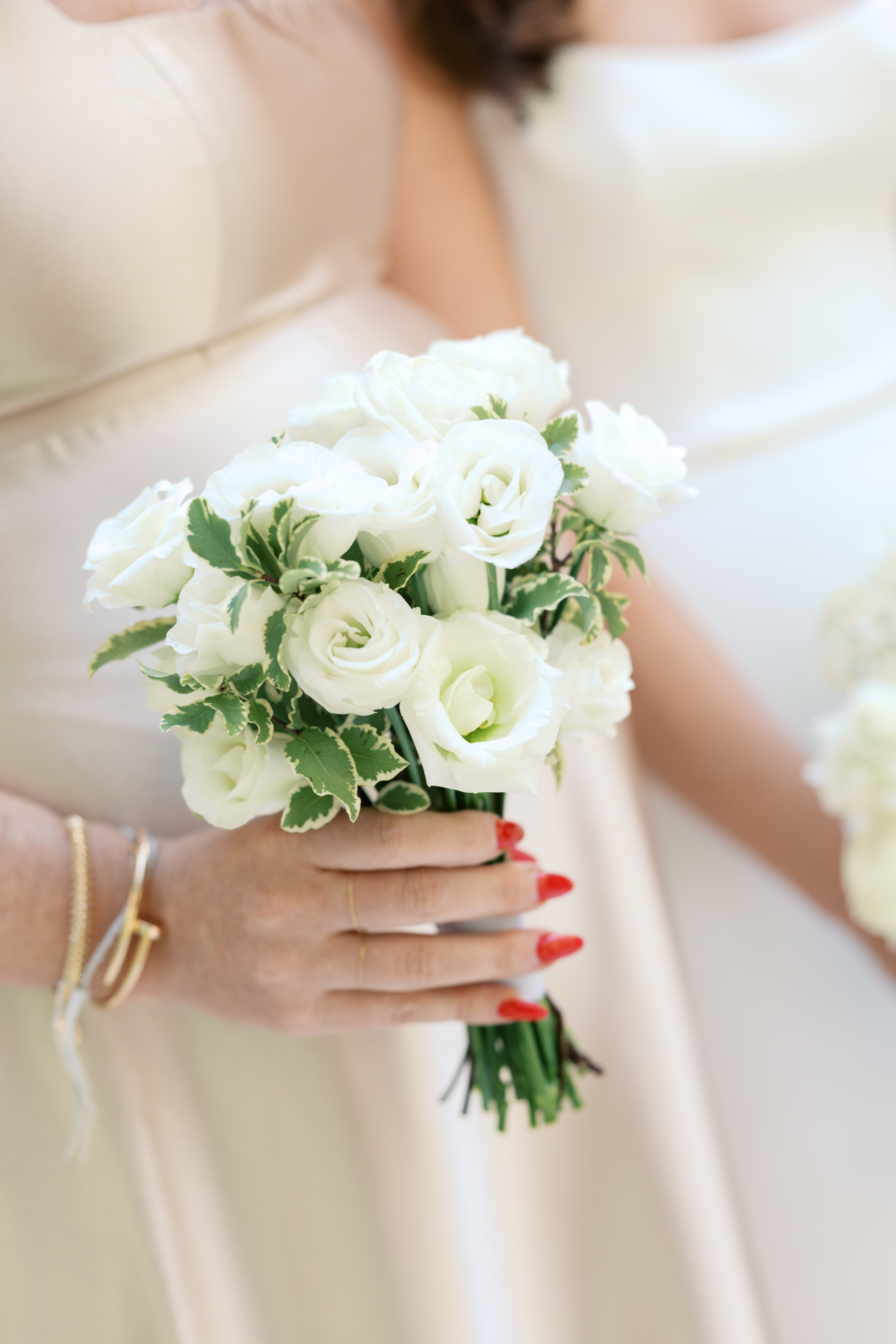 Small white bridesmaid bouquet
