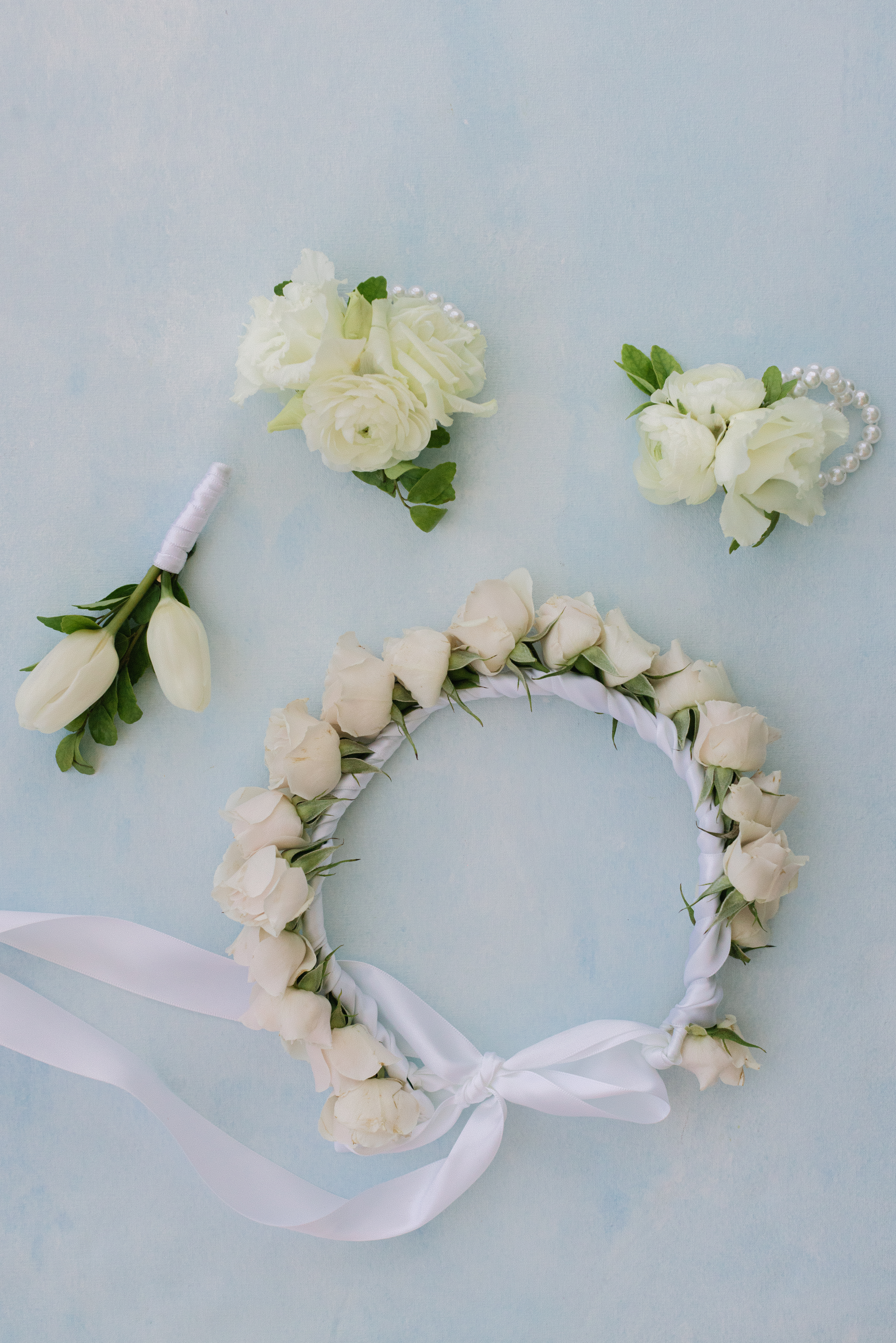 white flower crown