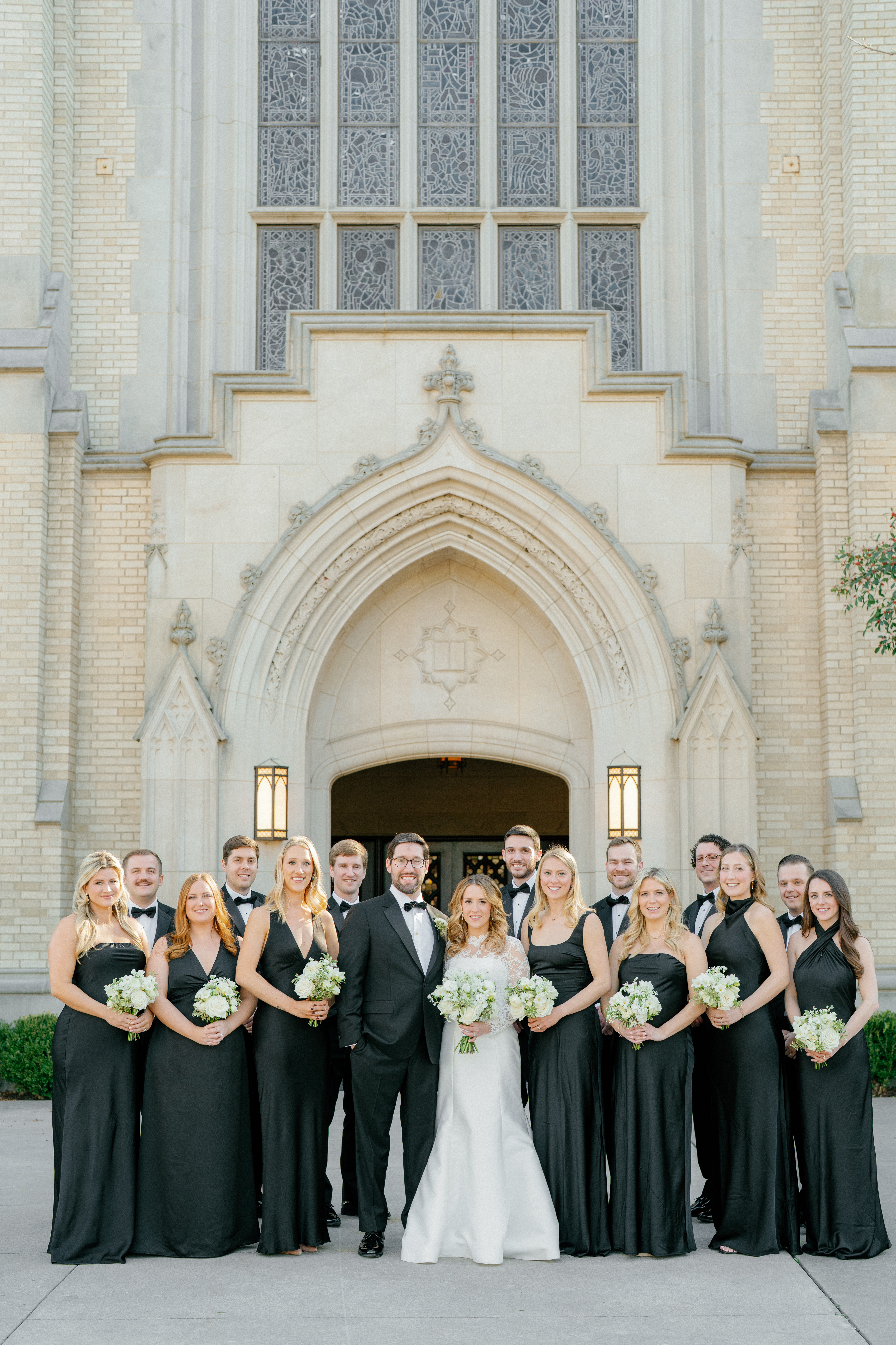 Dallas Highland Park Presbyterian Church classic winter wedding